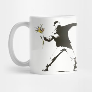 Banksy flower grenade Mug